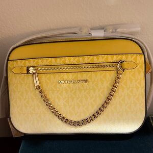 Michael Kors NWT Jet Set Large Ombré Signature Logo Crossbody Bag